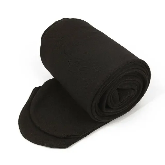 Mallas gruesas de invierno para mujer, pantimedias cálidas de terciopelo de Color sólido de cintura alta para mujer, pantimedias de terciopelo grueso, medias elásticas negras: Azul