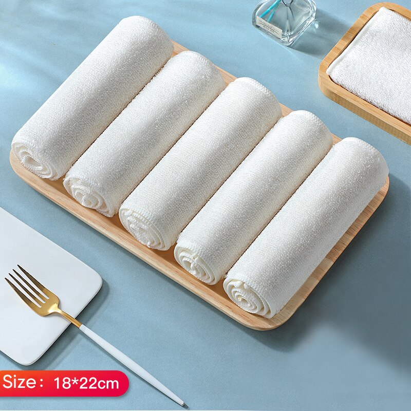 JOYBOS Dish Cloth Bamboo Fiber Degreasing Kitchen Cloth Housework No Oily Lint Dish Towel Absorbent Clean Non Dish Decoracion: 5pcs