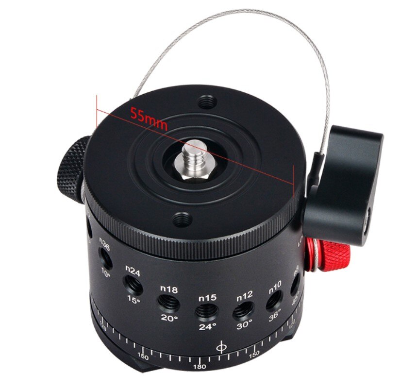 DH-55D Panoramic Panorama BallHead Clamp Indexing Rotator For Camera Tripod ball Head support base
