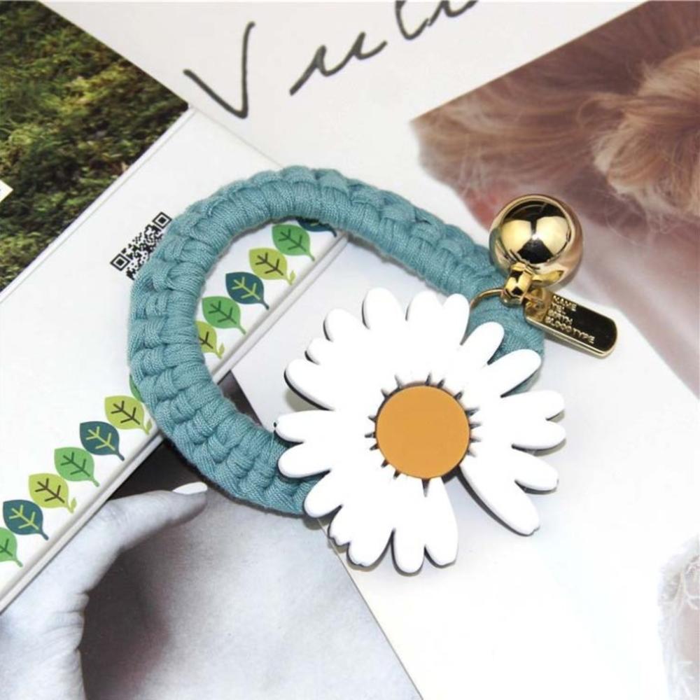 ¡Novedad de primavera y verano! Diadema de goma elástica coreana con de margaritas y flores, diademas de goma para el pelo, diadema para mujer: blue  green