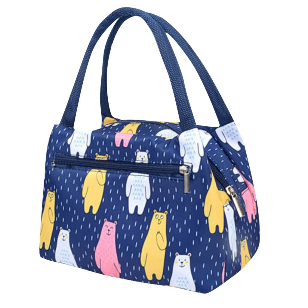 Bolsa reutilizável de lancheira, bolsa de lancheira com isolamento térmico para alimentos frescos, para meninos, meninas e crianças, piquenique escolar bolsa do bento: D