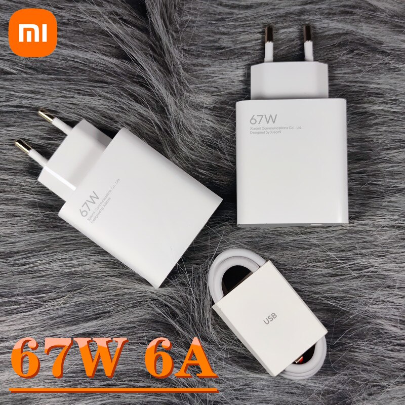 xiaomi Note 11s Charger 67W EU Original Turbo adapter 6A Data Cable For Xiaomi 12 11 Ultra Redmi note 9 10 11 pro poco M4 X3 M3