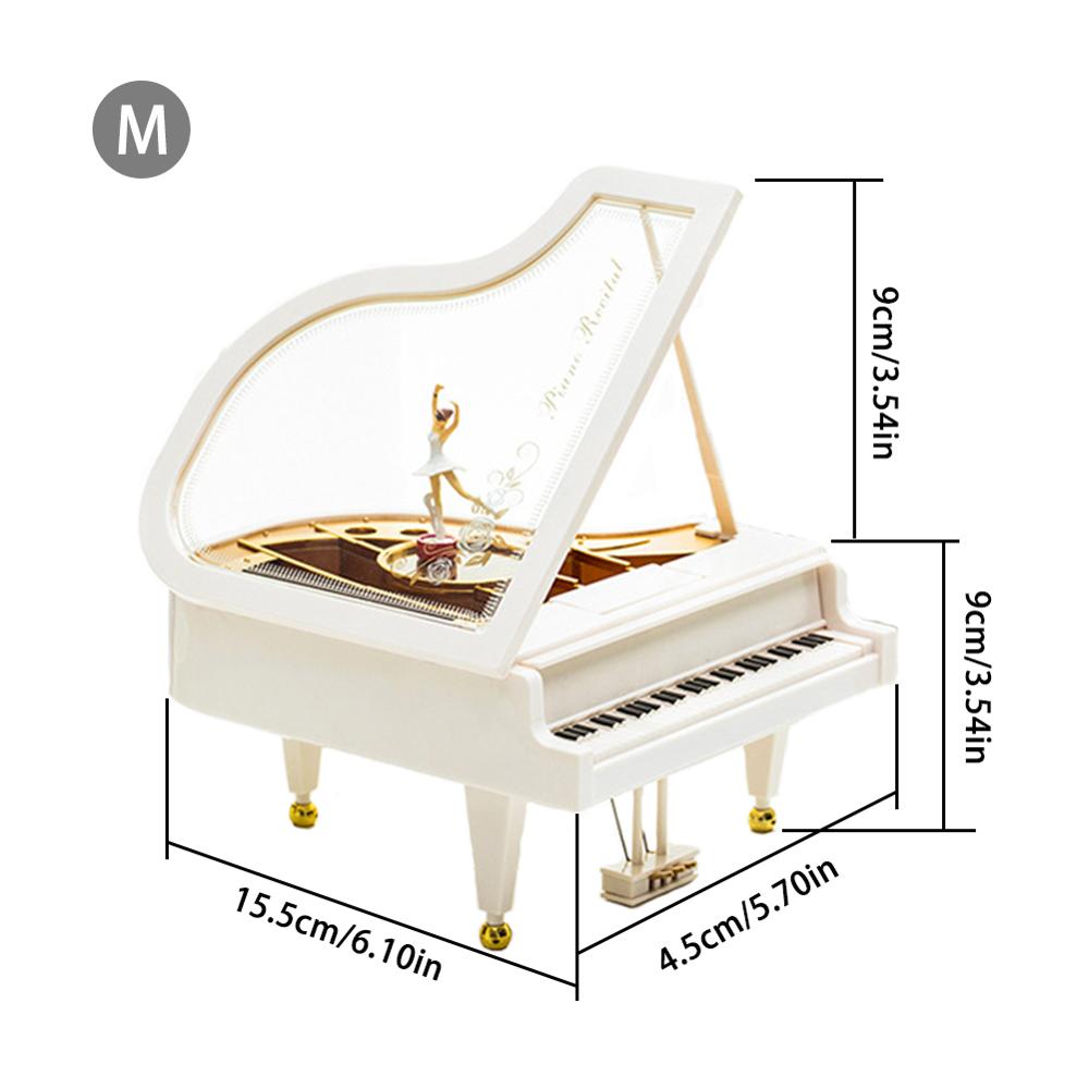 Caja de música nueva innovadora caja de joyas con espejo DIY ornamento niños giratorio bailarina chica Cisne lago música caja musical: Púrpura