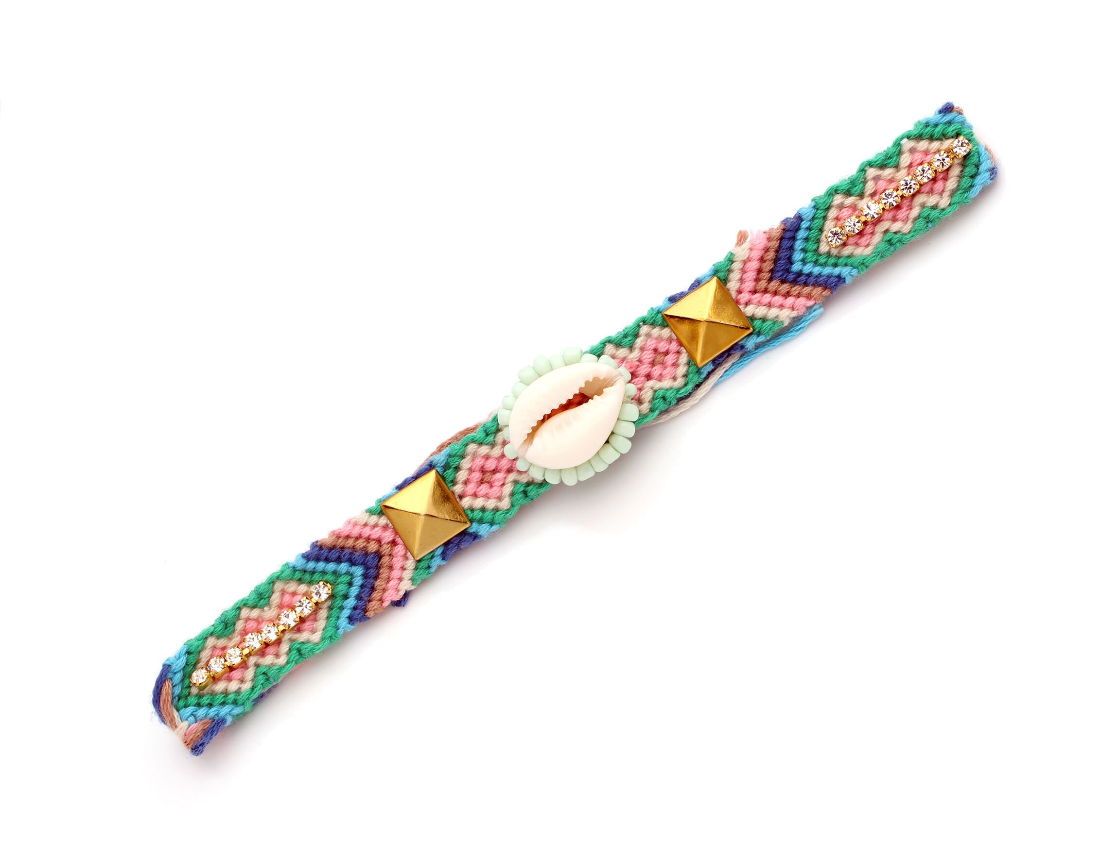 Boho Natur Weiß Kauri Muschel Licht Blau Glasperlen Gewebt Freundschaft Armbinde Frauen Männer Klaue Hammer Grün Rosa Schmuck