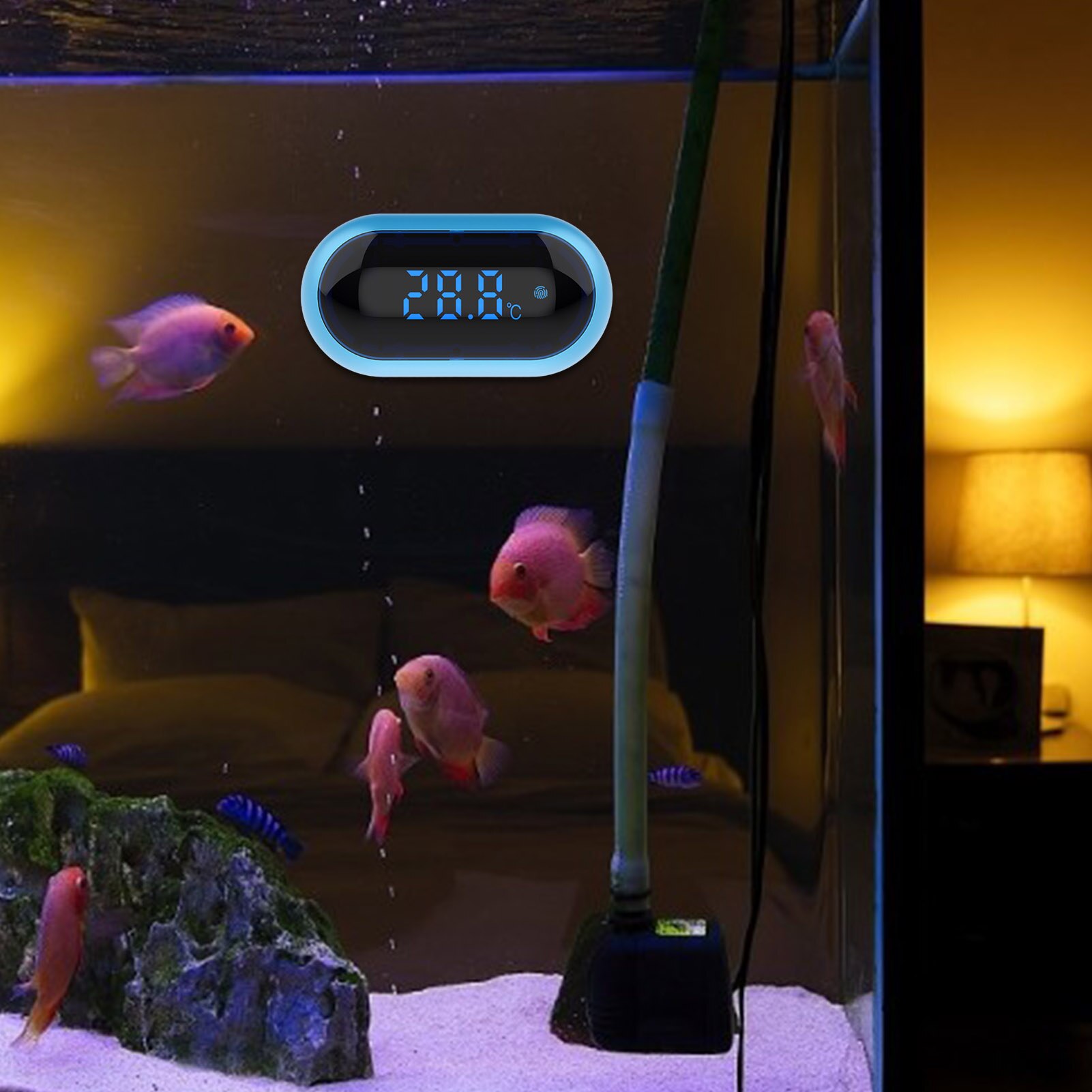 LED Digital Aquarium Thermometer Fish Tank Submersible Water Electronic Temperature Meter Waterproof Measure Temp Meter Tools