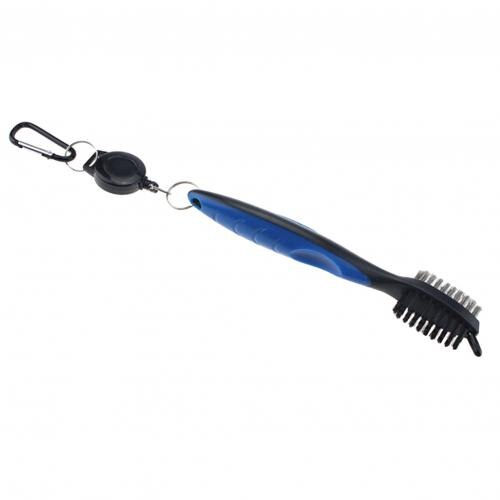 Escova para limpeza de tacos de golfe, escova com 2 lados para limpeza de ranhuras em cunha, kit de limpeza, ferramenta de limpeza, peças para esportes ao ar livre: Azul