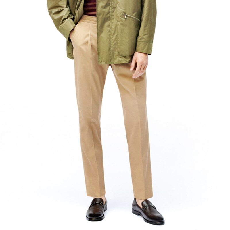 Men&#39;s Simple Casual Pants 2022 Spring Youth Business Casual Cigarette Pants Versatile Straight Leg Pants: 4XL / Khaki