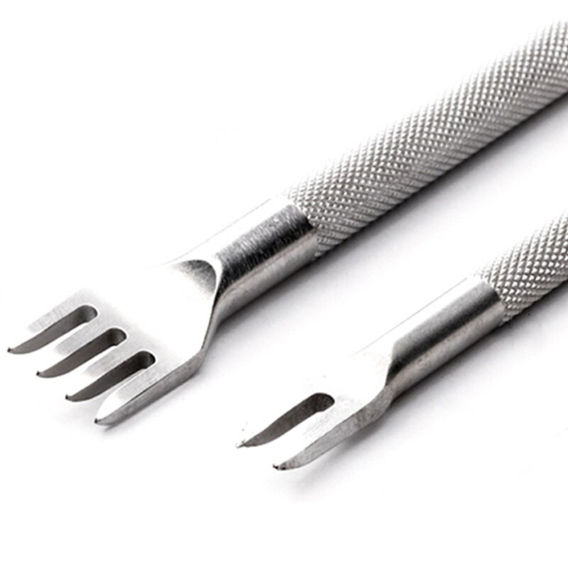 Practical Leather Punch Tool 2/4 Prong Wallet Bags Belts Leather Punching Tools Durable Leather DIY Craft Carving Tool