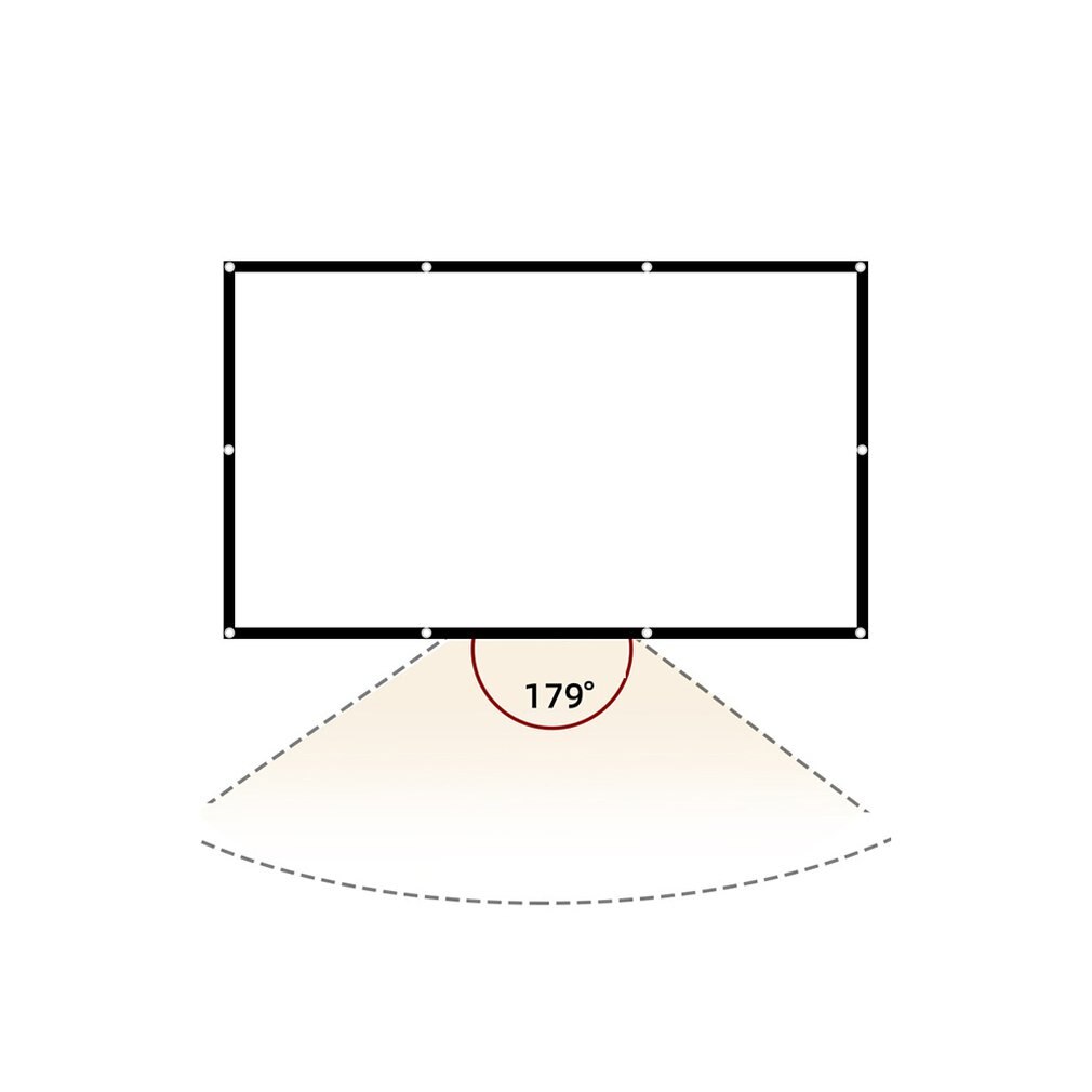 High Definition Projector Screen Portable Folding Anti-crease Indoor Outdoor Projector Movie Screen Suitable For Home