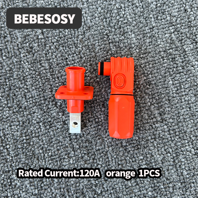 Batterijbehuizing Ingang Uitgang Terminal Connector 200A 120A Verwijderbare Quick Plug Terminal Vlamvertragend Waterdicht IP67 Single Core: Black