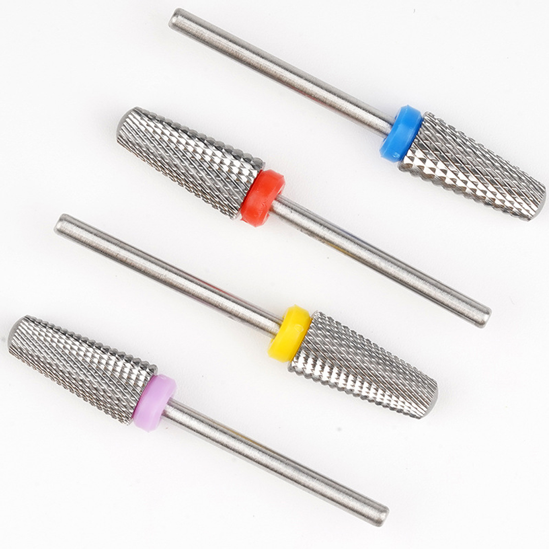 Brocas para uñas de acero de tungsteno 5 en 1, fresa para taladro eléctrico para uñas, máquina de manicura, accesorios para lima de uñas, broca