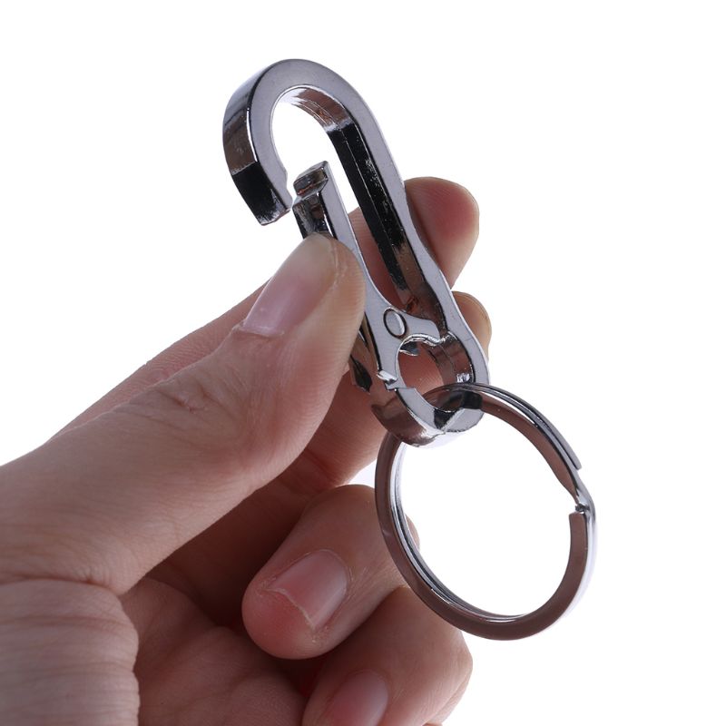 Carabiner Stainless Steel Gourd Buckle Carabiner Keychain Waist Belt Clip Anti-lost Buckle Hanging Keyriing Key Rings