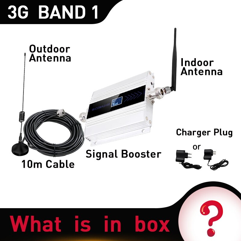 3G WCDMA band1 Signal Booster Gain 65dB 3G UMTS 2100mhz Mobile cellulaire Signal répéteur amplificateur gsm ventouse antenne extérieure