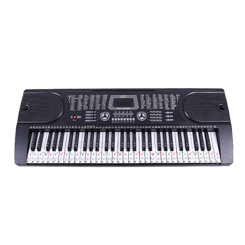 88/61 Key Color Piano Letter Notes Stickers Keyboard Hand Roll Piano Keyboard Transparent Stickers Notation Transparent