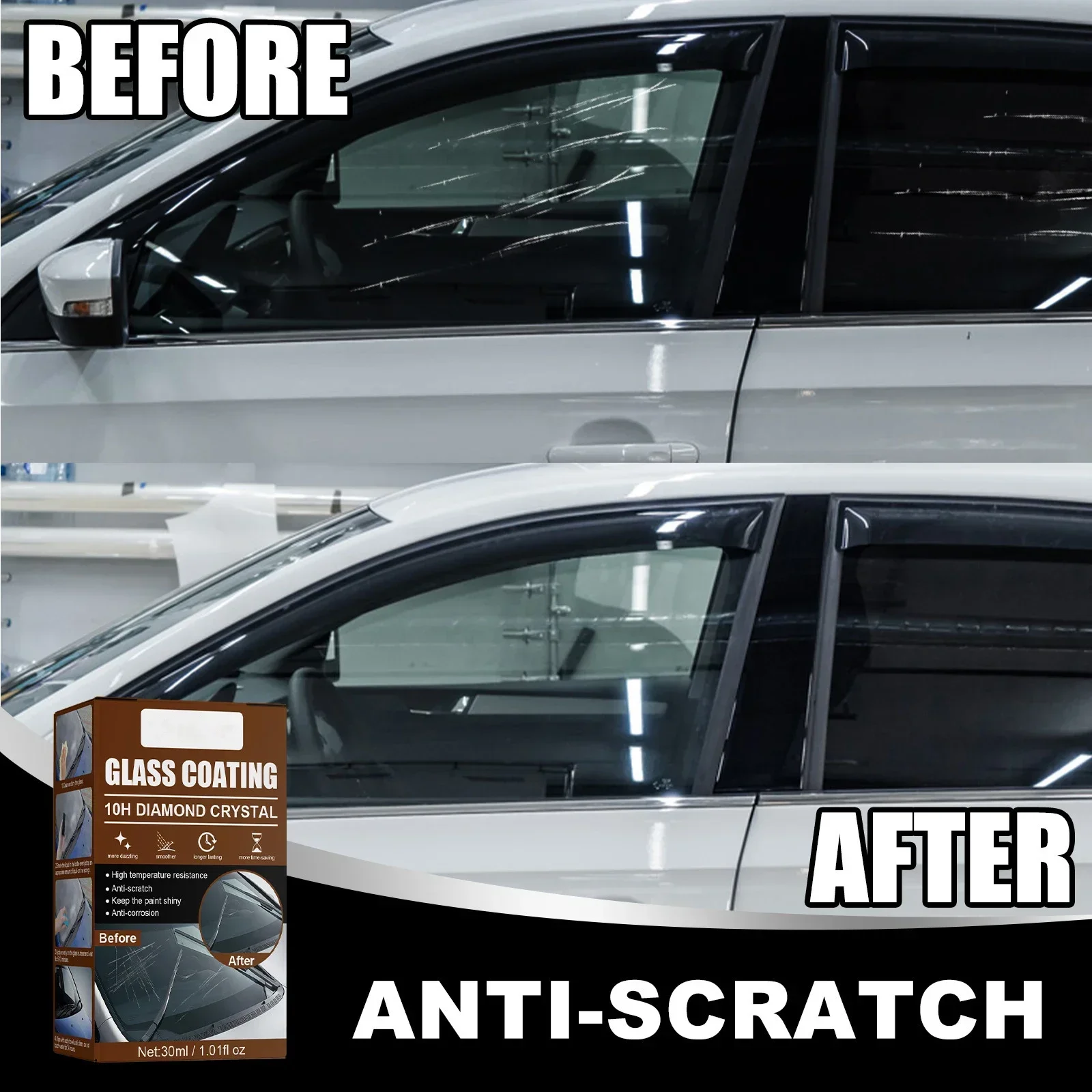 Revestimiento de vidrio para coche, revestimiento cerámico, Nano cristal, pulido de ventanas de coche, resistente a los arañazos, agente impermeable a prueba de polvo