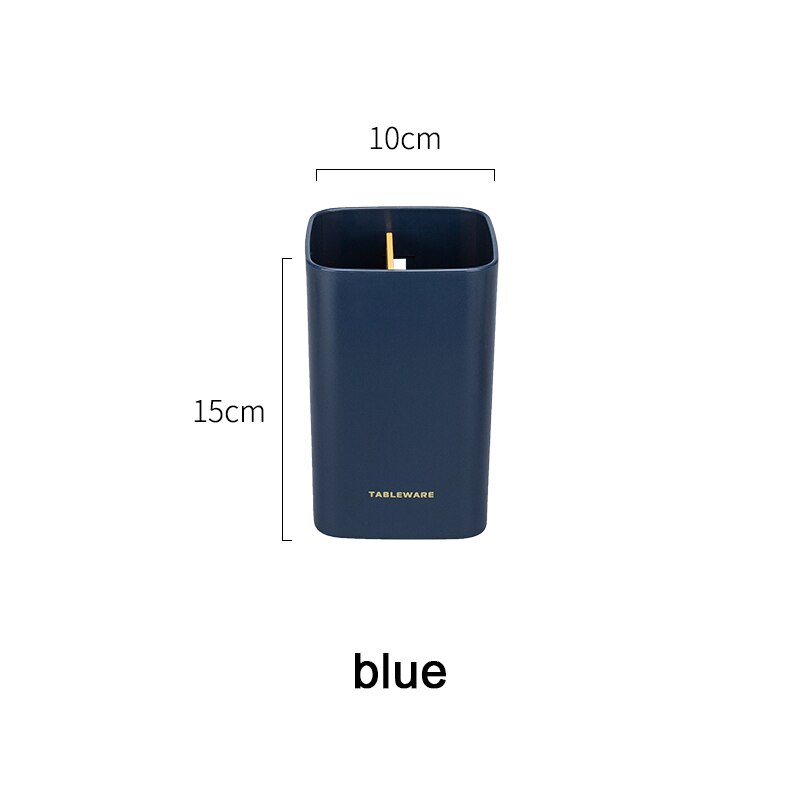 Keuken Gebruiksvoorwerp Houder Lepel Vork Bestek Muur Afdruiprek Opbergdoos Koken Tool Bestek Organisator Rack Servies: Blauw