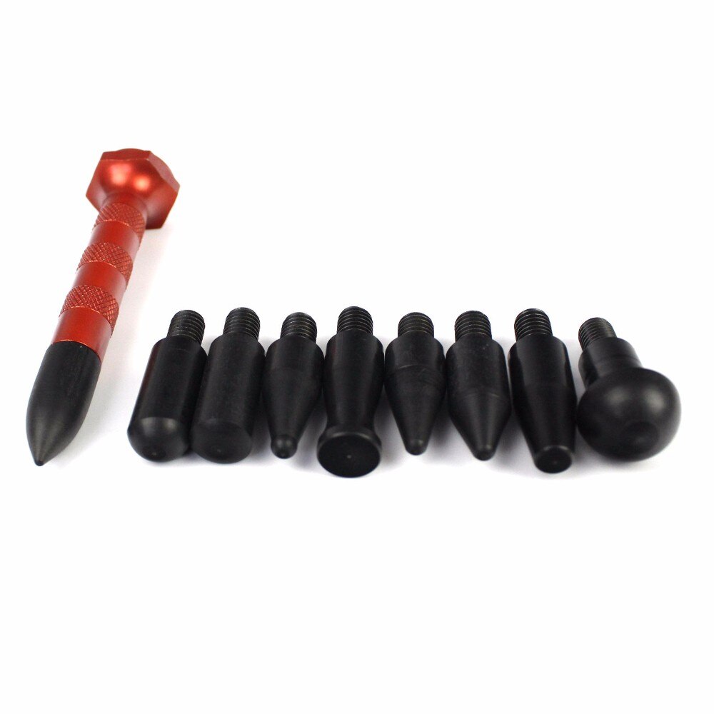 Handgereedschap Verveloos Dent Repair Tools Uitdeuken Rubber Reparatie Hamer Tap down met 9 heads Verveloos Reparatie tools