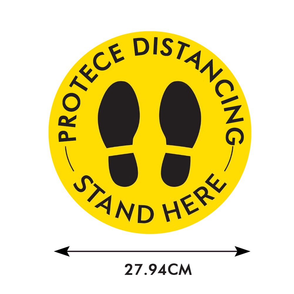 Social Distance Floor Sticker Wait Here Keep 6ft In Between Distance Marker Floor Decal For Social Distance While In Line: Blue