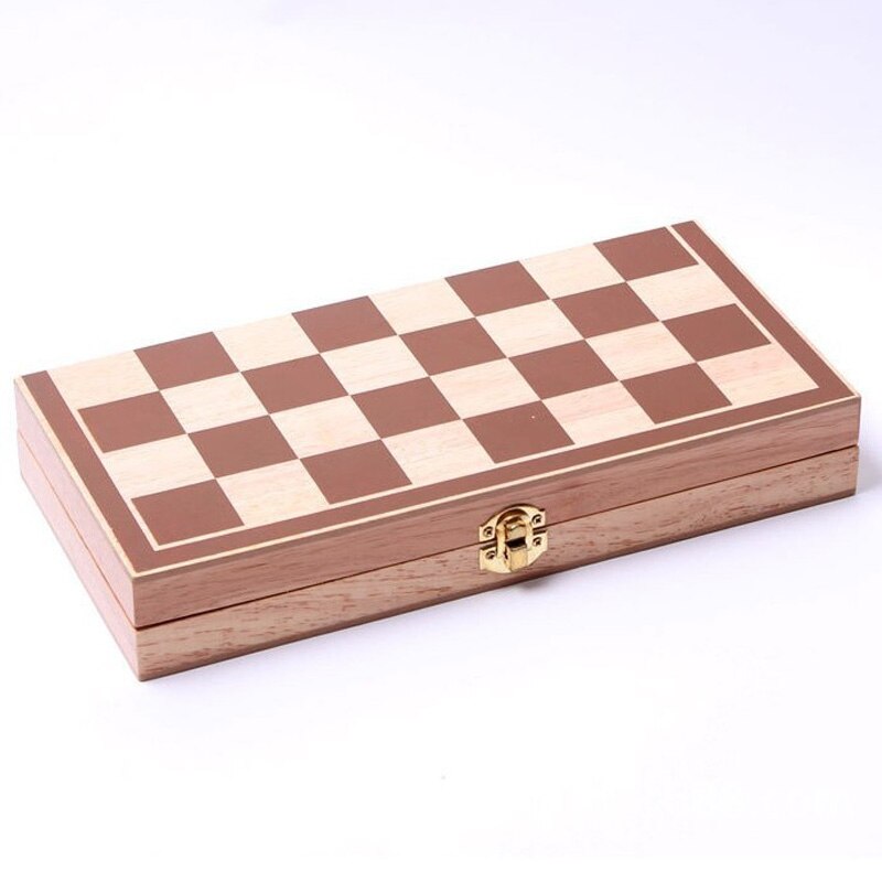 30x30cm Wooden International Chess Set Board Travel Games Chess Backgammon Draughts Entertainment
