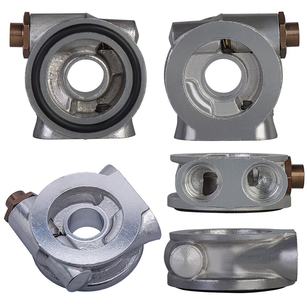 OIL COOLER FILTER SANDWICH PLATE + THERMOSTAT ADAPTOR (AN10 or AN8) FITTINGS 3/4-16UNF,M18,M20,M22 Oil Filter Oil Adapter