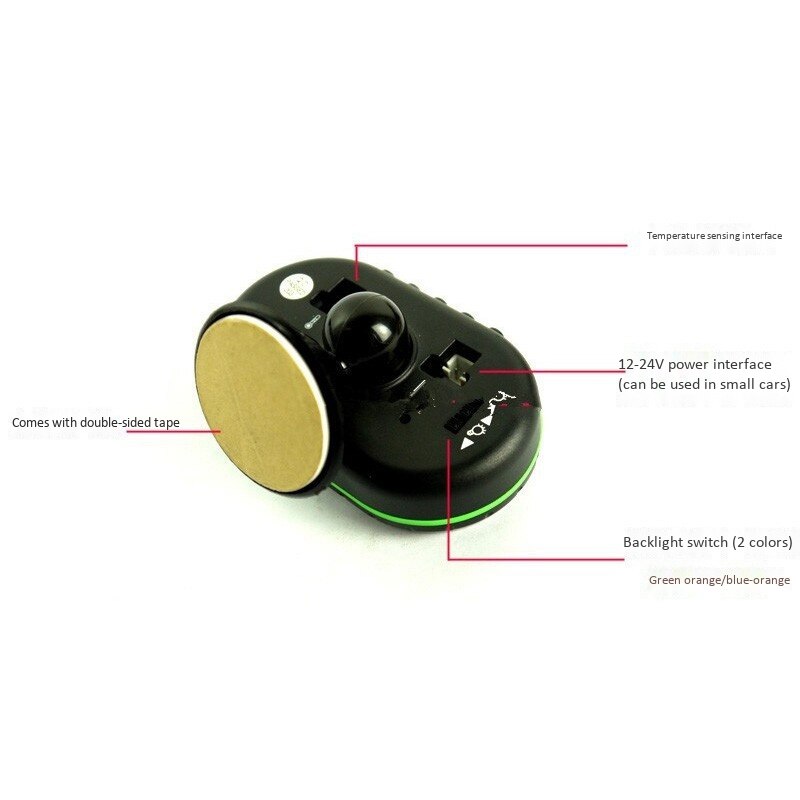 Multifunctionele Auto Thermometer 3 In 1 Auto Digitale Auto Thermometer Auto Klok Led Elektronische Klok