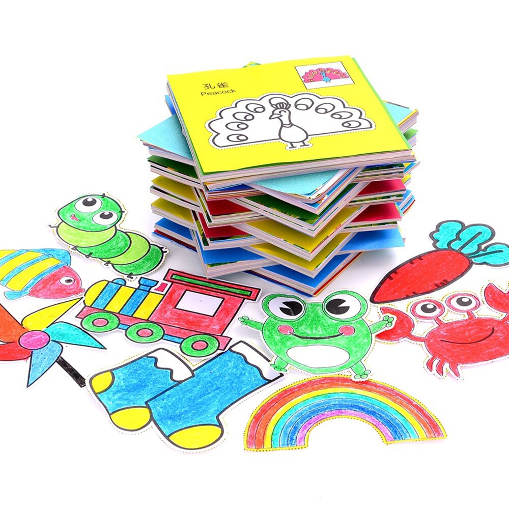 120Pcs/200Pcs/240Pcs Kids Cartoon Kleur Papier Vouwen En Snijden Speelgoed Kind Kingergarden Art Craft diy Educatief