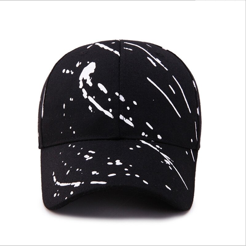 Stribe prik graffiti justerbart tryk udendørs baseball kasket forår efterår unisex nuance personlighed far hat top cap