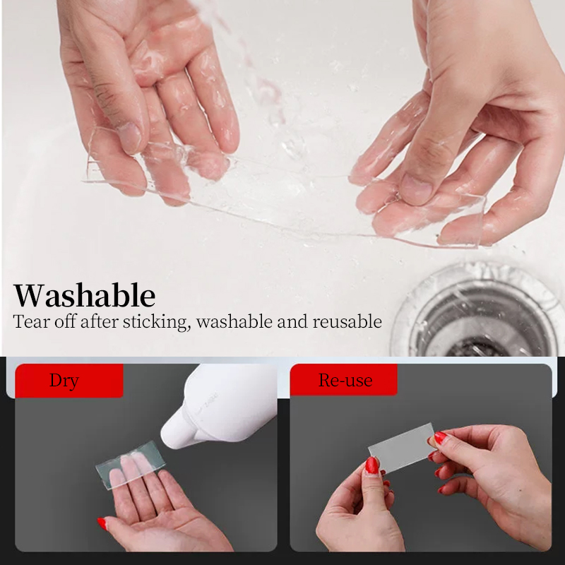 1/3/5M Ultrasterke dubbelzijdig klevende nanotape Transparante nano herbruikbare wasbare plakband Huishoudelijke bevestigingstape