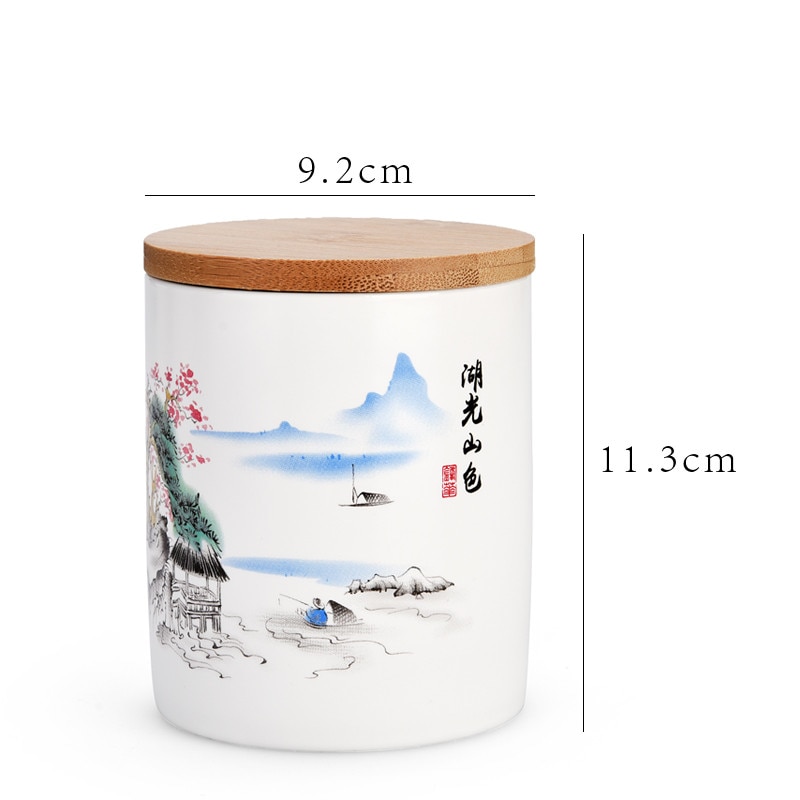 Ceramic tea box tea storage box tea storage ceramic jar puer tea tea jar tea container ceramic canister tea caddy D133