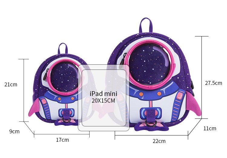 3d børn skoletasker søde anti-mistede børns rygsæk skoletaske rygsæk til børn baby tasker i alderen 1-6