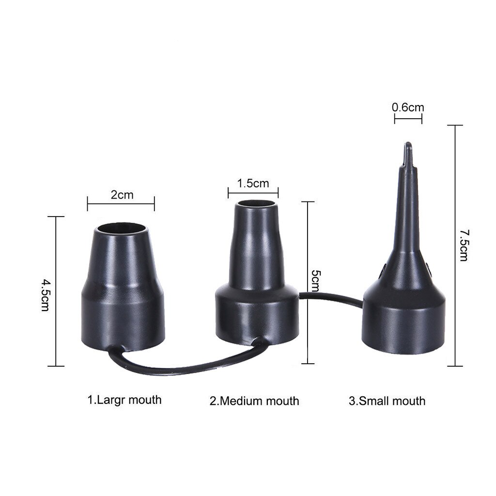 Plastic Nozzle Pump Nozzle Head Air Inflator Adaptor Replacement Nozzles 3 Sizes Inflator Dual Head Pumping