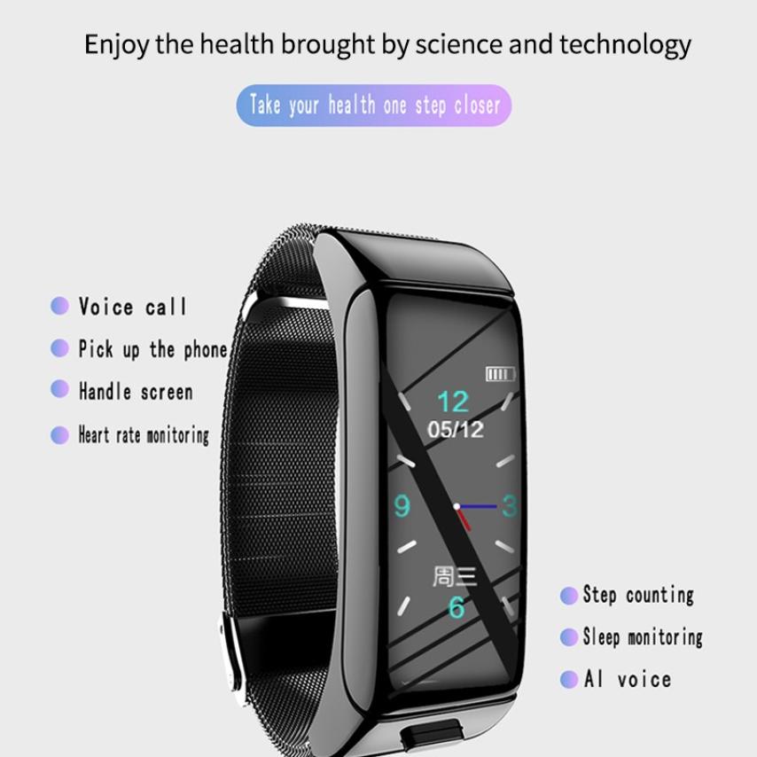 2 in -in-1 bluetooth-headset, slimme armband, handsfree smartwatch, fitnessheadset, oortelefoon voor android en ios
