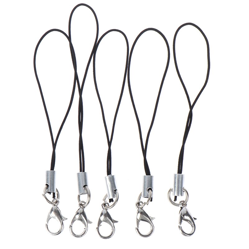 10Pcs Lanyard Sleutelhanger Voor Usb Flash Drive Riem String Zwart Kreeft Gesp Touw Mobiele Telefoon Keten: Default Title