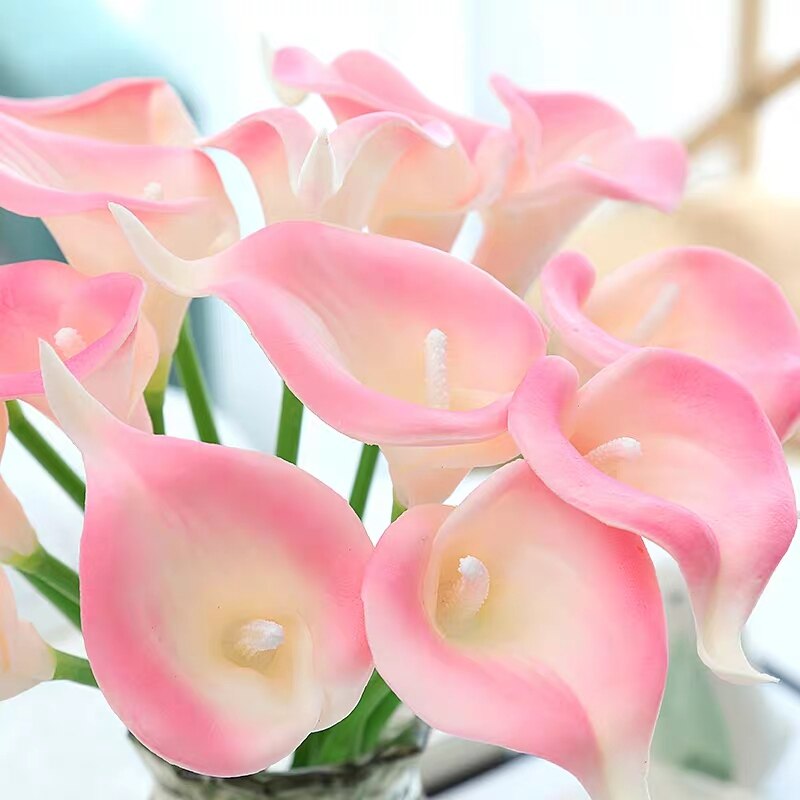 10 sztuk sztuczna kalla lilia bukiet ślubny dla nowożeńców głowice sztuczne kwiaty ślub strona główna dekoracja kwiatowa