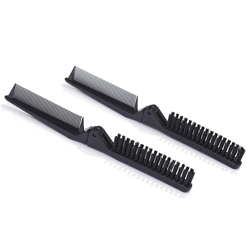 Soft Boar Bristle Hair Comb Portable Travel Beard Brush Foldable Massage Anti Static Hairdressing Styling Tool Women Men