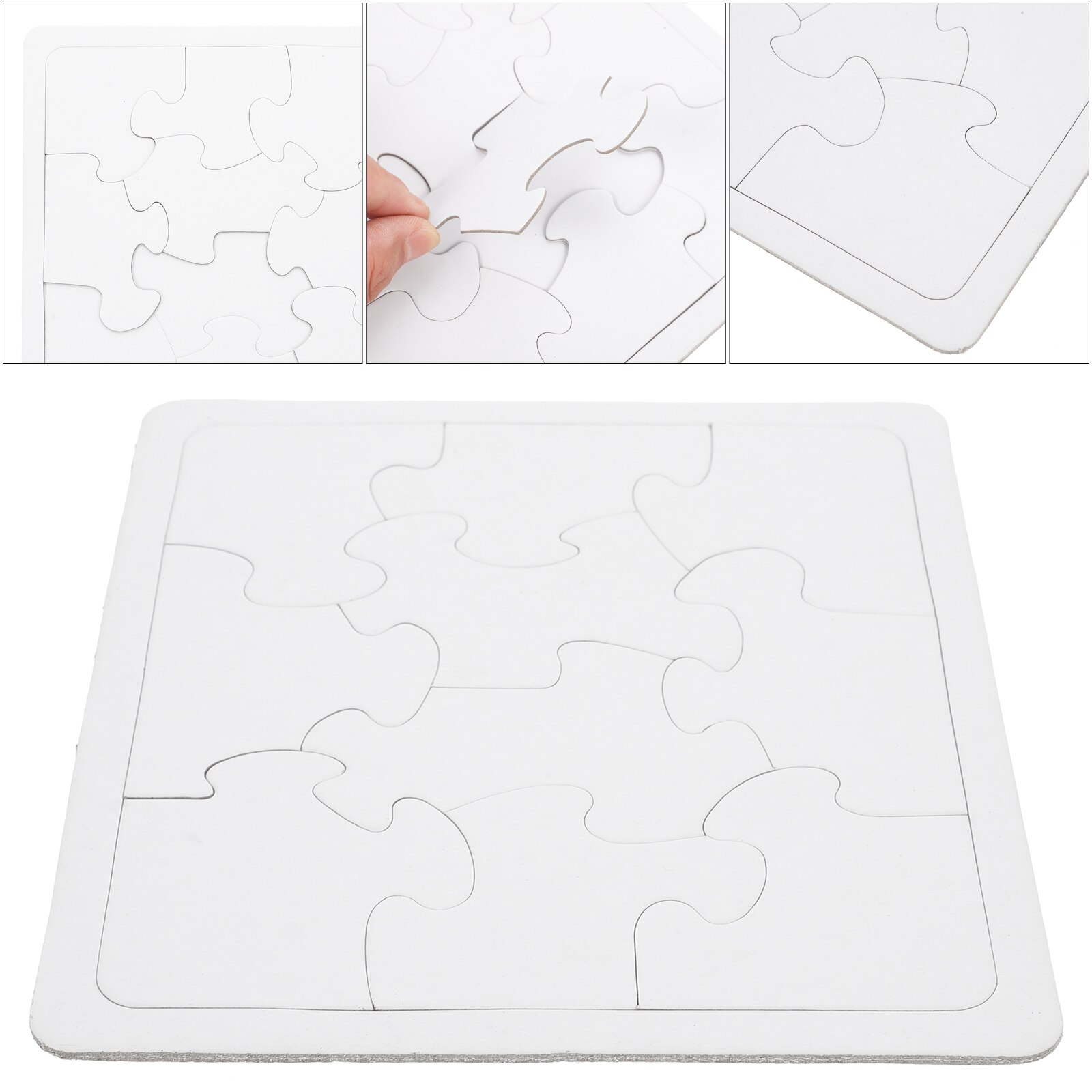 4pcs Blank Puzzle Pieces DIY Graffiti Puzzle Sublimation Paper Blank Puzzle