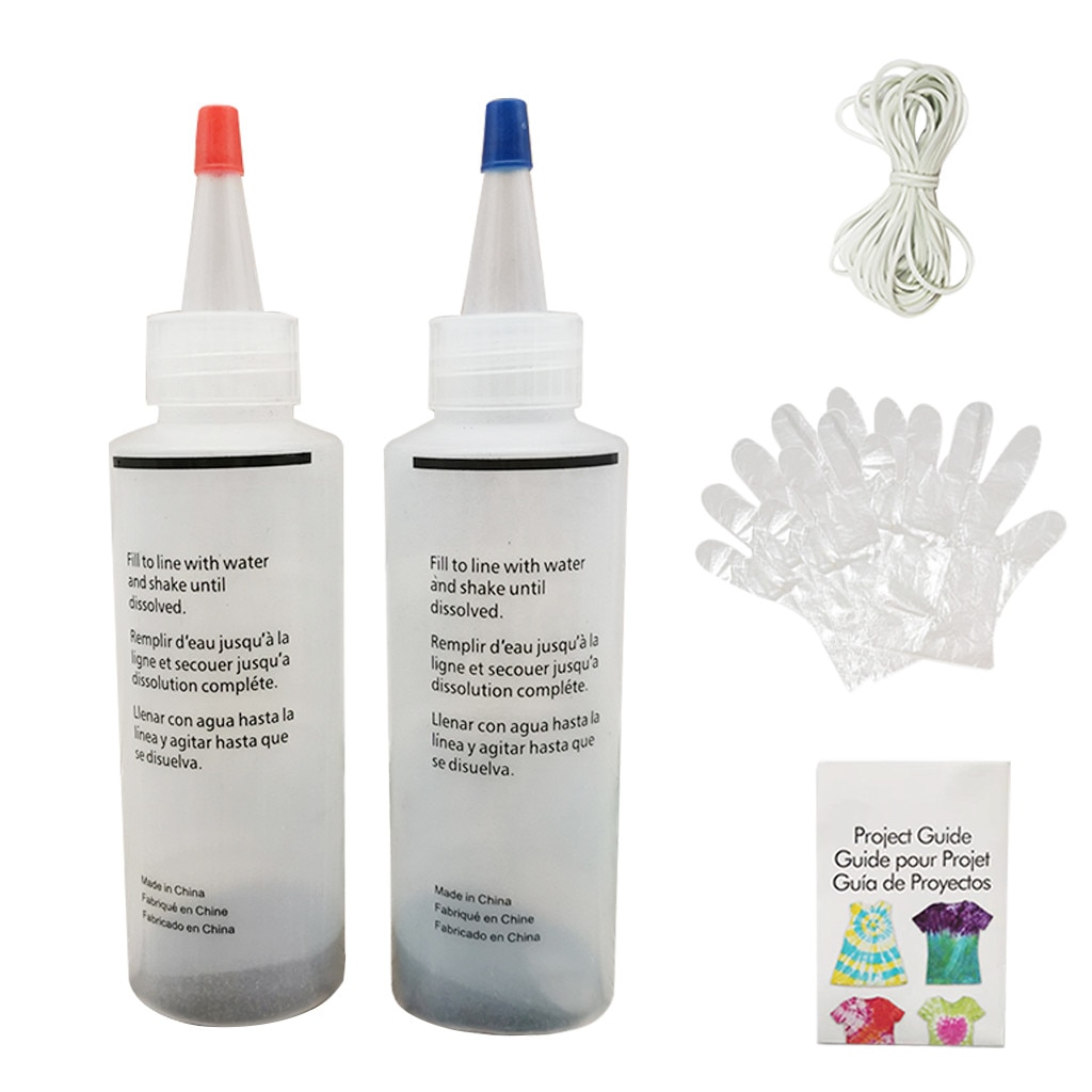 Kit DIY de tela de camisa con bandas de goma de 2 colores para todas las personas: C