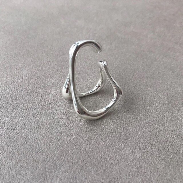 HUANZHI2020 Gold Metal Oor Manchet Oorbellen Zonder Piercing Geometrische Kraakbeen Oorbellen Voor Vrouwen Meisje Sieraden: 18 sliver
