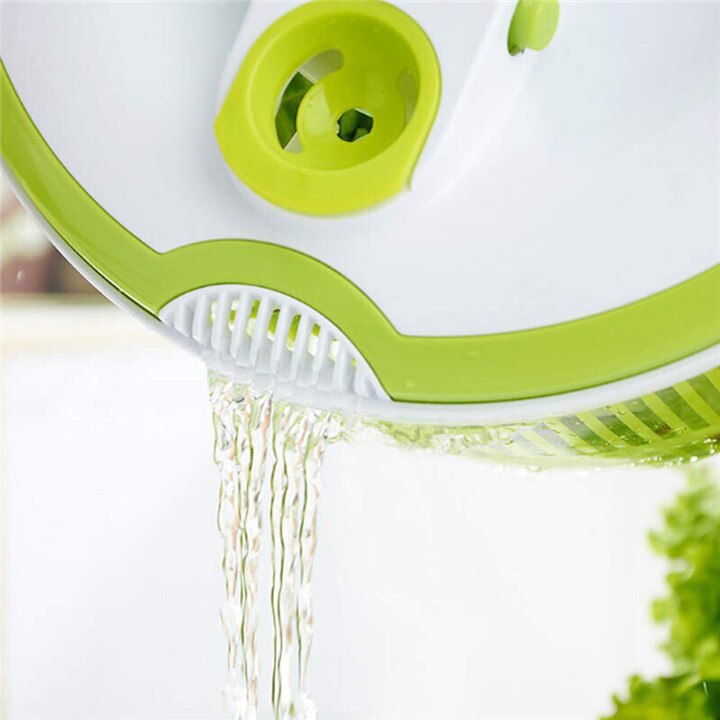 Salad Spinner Lettuce Dryer Easily Spin ABS Manual Vegetable Dehydrator High Speed Centrifugal Drainer Basket Kitchenware