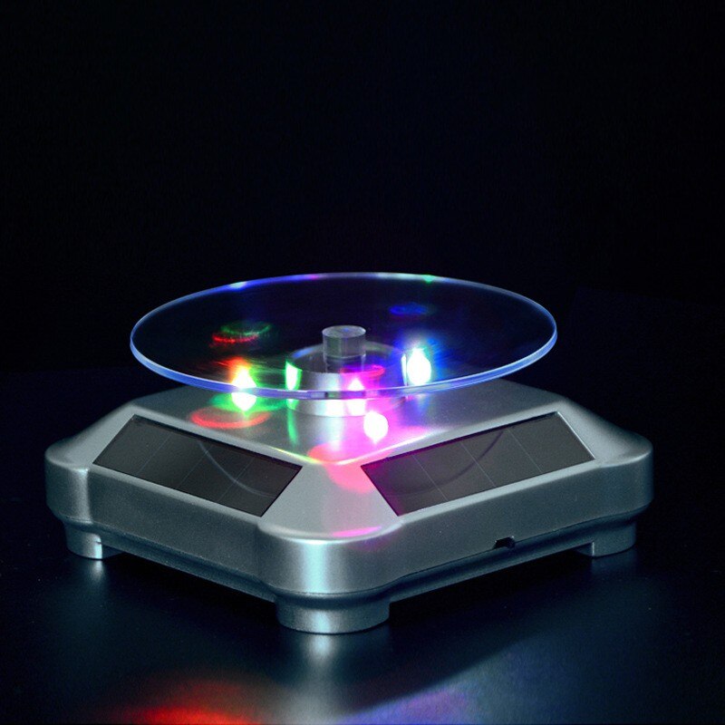 360 grad Rotierenden Display Stehen Bunte Led Solar Power Plattenspieler Produkt Anzeige Stehen