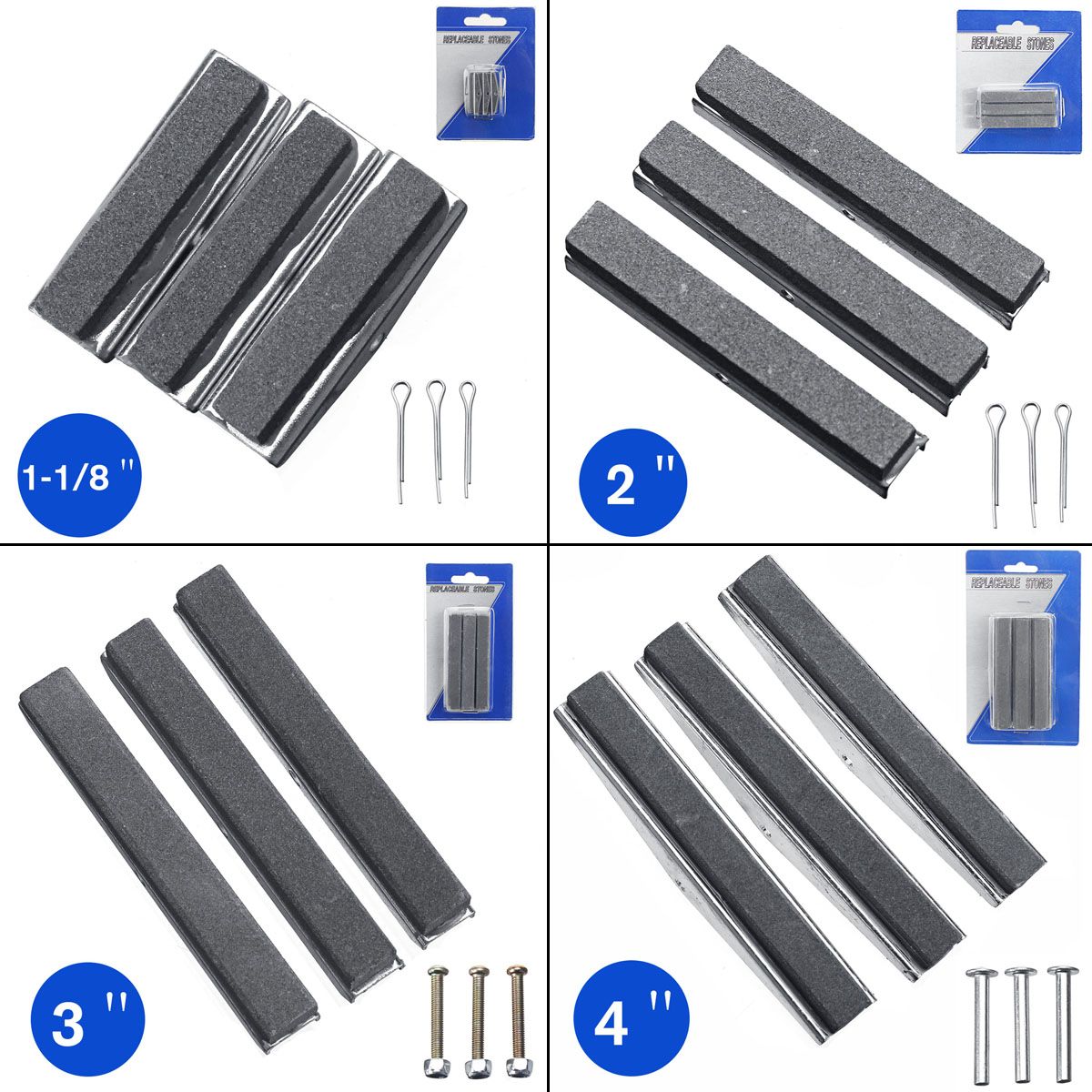 3 pçs/set Afiar Pedras para Afiar Ferramenta de Substituição Do Cilindro Do Motor De Pistão Do Freio Substituível Pedra 1.125/2/3/4 polegada 4 Tamanho