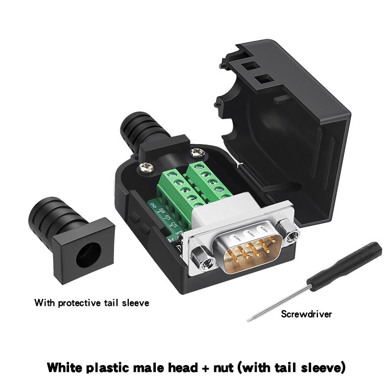 D-SUBdeconectorDB9,9pines,macho,hembra,terminalesdeconexiónRS232,RS485,21-24AWG,conectoressinsoldaduradecable