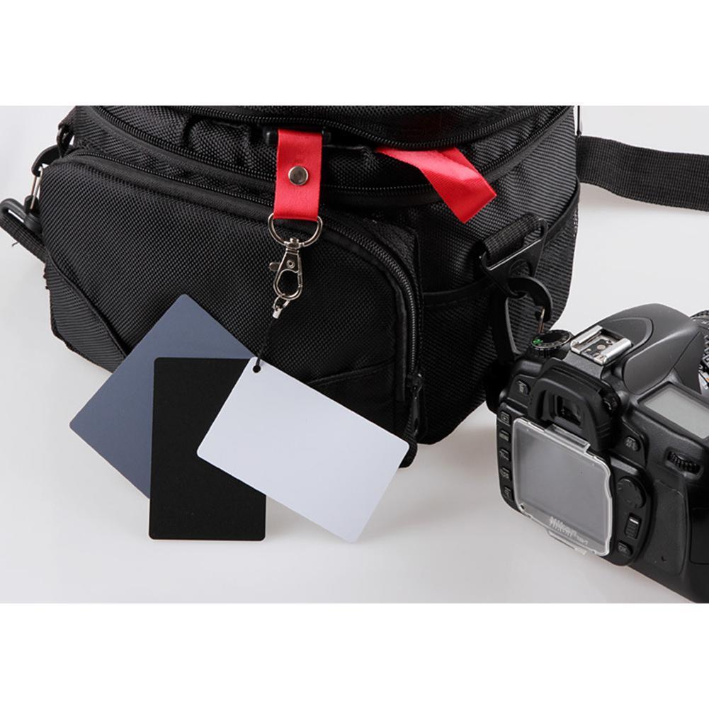 3 In 1 White Black Grey Balance Cards 18-degree Small Gray Card With Neck Strap Photography Accessories