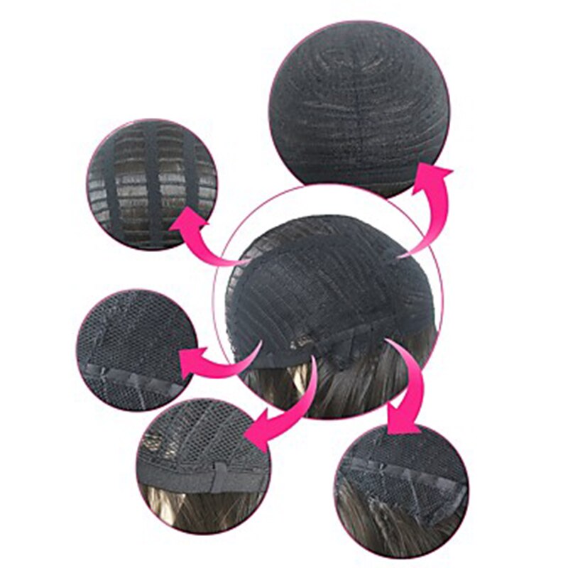 Hairjoy synteettiset hiukset muti väri otsatukka korkean lämpötilan kuitu nainen lyhyt peruukki 18 väriä saatavilla