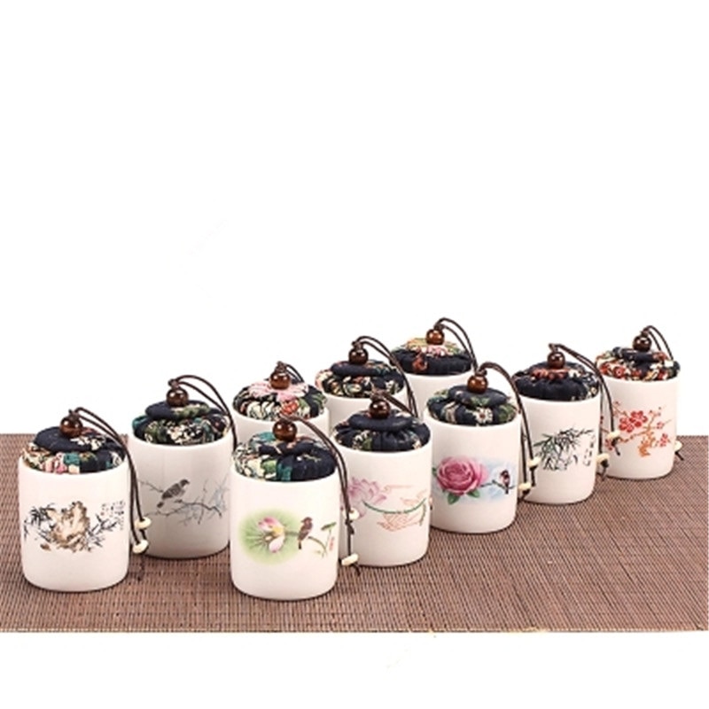 Keramik Mini High-grade Tee Tieguanyin Pu'er Tee Becher Kleine Gläser Verschlossen Portable Storage Tank Von Mispel Tee Porzellan küche Box