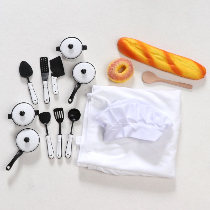 Baby Photography Props Little Chef Hat White Stretch Wrap Little Cook Props Newborn Photography Accessories