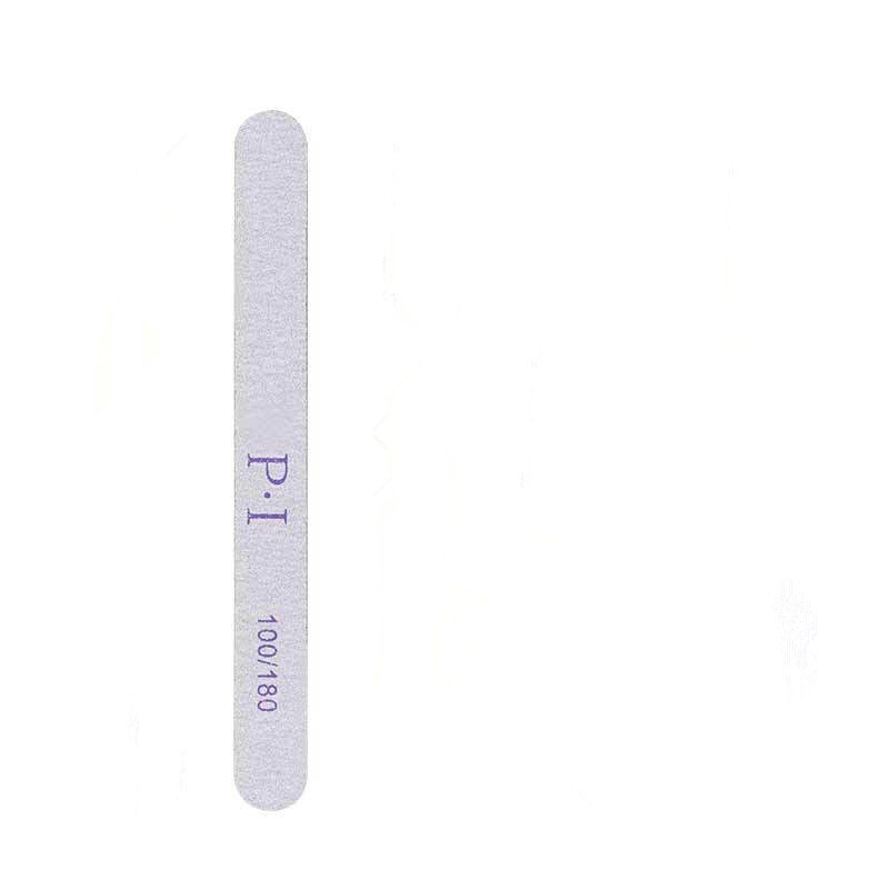 Limas cuadradas profesionales para uñas, 1 Uds., papel de arena de media luna 100/180, bloques de pulido de uñas, herramientas para el cuidado de la manicura y pulido: A