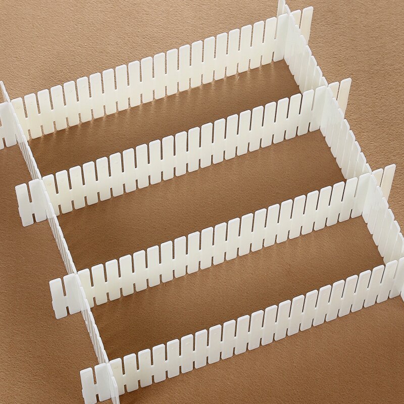 2pcs Plastic DIY Grid Drawer Adjustable Separator Divider Cabinet DIY Grid Household Necessities Storage Organizer Tools