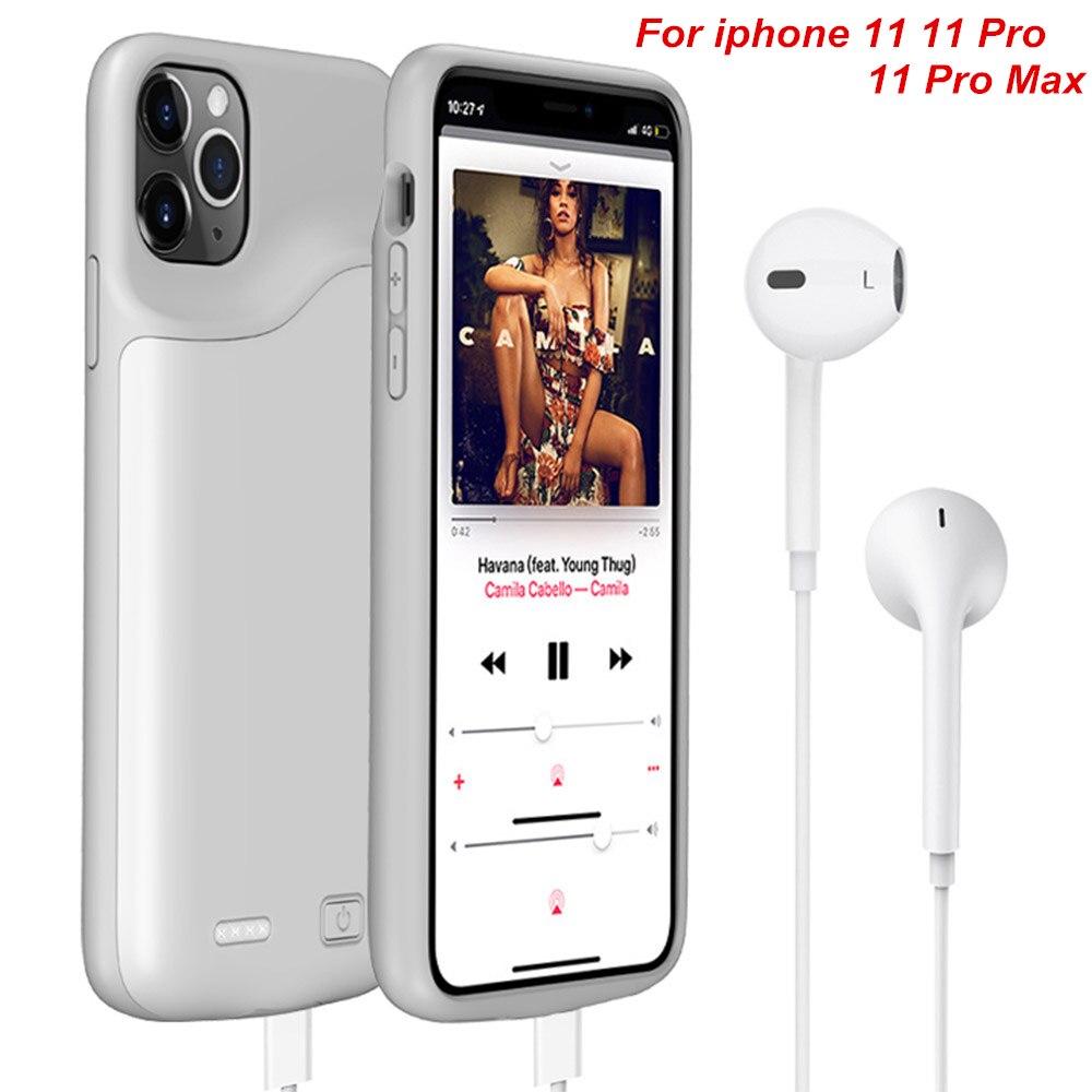 6000 mah voor iphone 11 11 11 pro max batterijlader, smartphonehoesje, powerbank voor iphone 11 pro max, oplaadhoesje