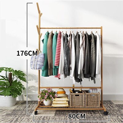 Kleding Rack Kapstok Slaapkamer Meubels Kapstok Nonwovens Rvs Eenvoudige Montage Kan Worden Verwijderd Slaapkamer Bewegen: Violet